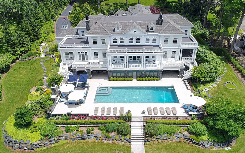 Luxury custom home in Lake Geneva Wisconsin with pool